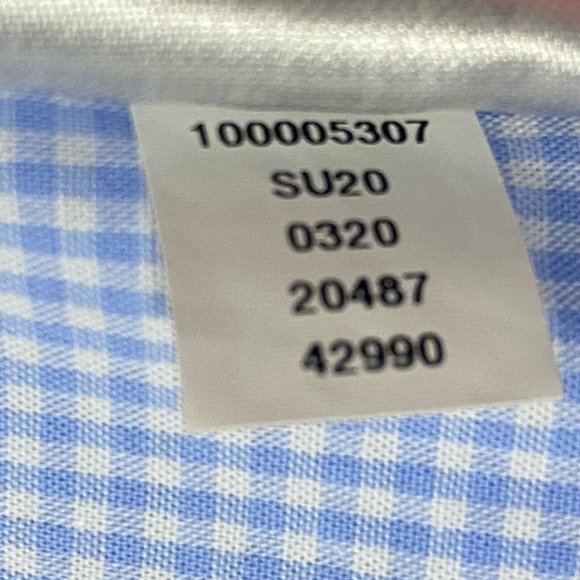 CLUB ROOM Performance Men’s Long Sleeve Cotton Dress Shirt 16/34-35 Blue Check - Picture 7 of 7